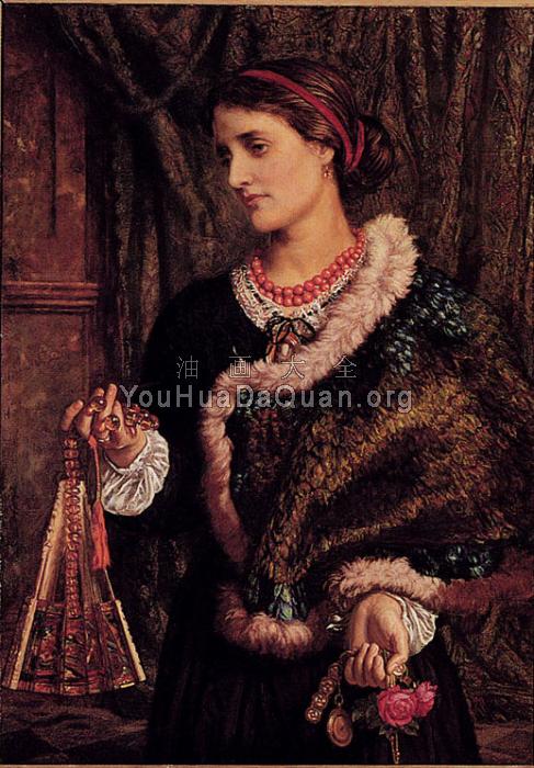 The Birthday A Portrait Of The Artists Wife Edith - 威廉·霍尔曼·亨特